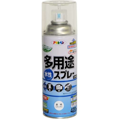 アサヒペン(Asahipen) 水性多用途スプレＳＤ　４２０ｍｌ　クリヤ