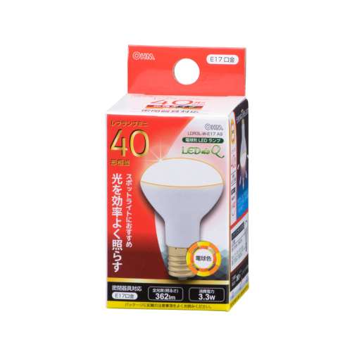 ＬＥＤレフ球　Ｅ１７　ＬＤＲ３Ｌ‐Ｗ‐Ｅ１７　Ａ９