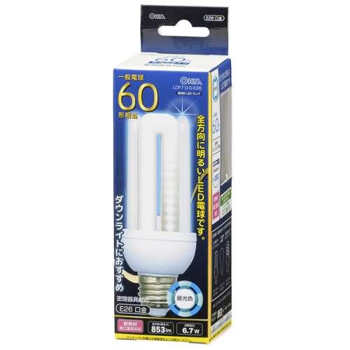 オーム電機　ＬＥＤ電球　Ｄ　Ｅ２６　７Ｗ　昼光色　ＬＤＦ７Ｄ‐Ｇ‐Ｅ２６