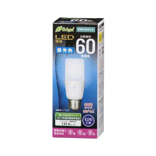 ＬＥＤ電球Ｔ形７Ｗ　ＬＤＴ７Ｄ‐Ｇ　ＩＳ２１