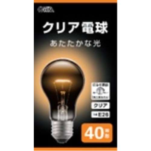 オーム電機　クリア電球４０Ｗ１Ｐ　ＬＢ‐Ｄ５６４０ＣＮ