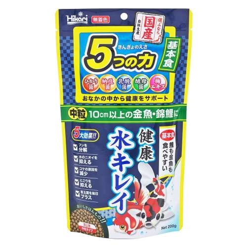 きんぎょのえさ５つの力　基本食　中粒２００ｇ