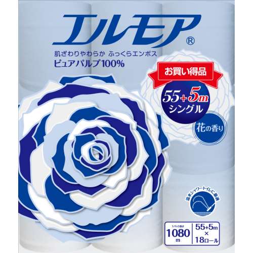 カミ商事　エルモアトイレット　シングル１８Ｒ　６０ｍ