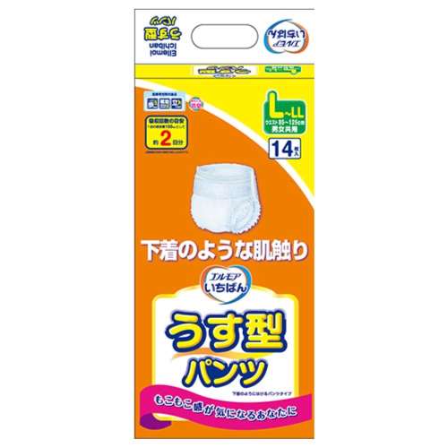 カミ商事　エルモア　いちばん うす型パンツ　ＬＬ　14枚