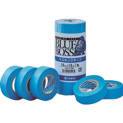 ■カモ井　マスキングテープ塗装用　幅１２ｍｍ×長さ１８ｍ　ブルー BLUEBOSSJAN12