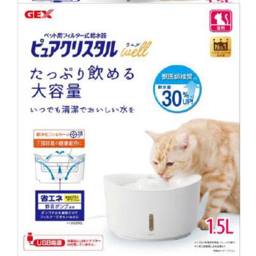 ＧＥＸ　ピュアクリスタル　ウェル１．５Ｌ猫用ホワイト