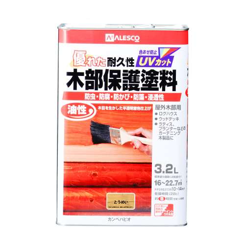 カンペハピオ 油性木部保護塗料 ３．２Ｌ とうめい