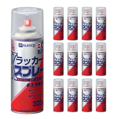 Ｋラッカースプレー　３００ＭＬ　とうめい　×１２個セット