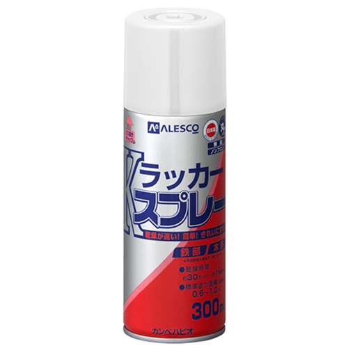 Ｋラッカースプレー　３００ＭＬ　白　×１２個セット
