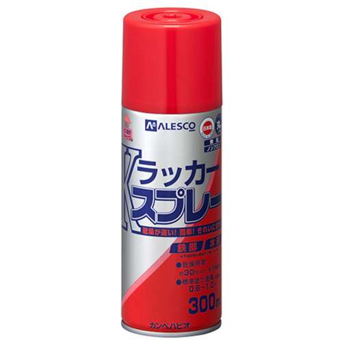 Ｋラッカースプレー　３００ＭＬ　あか　×１２個セット