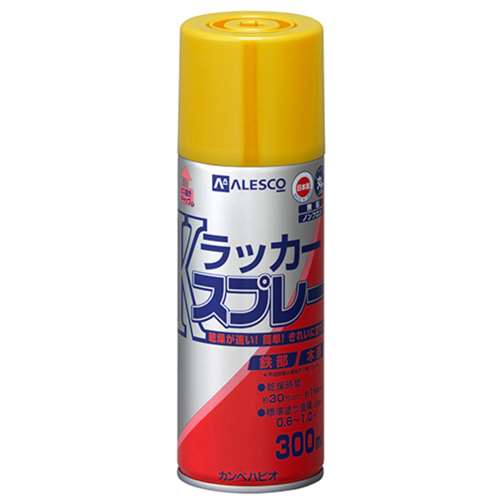 Ｋラッカースプレー　３００ＭＬ　きいろ　×１２個セット