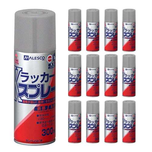 Ｋラッカースプレー　３００ＭＬ　ぎん色　×１２個セット