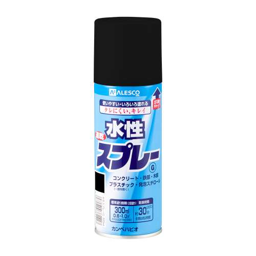 カンペハピオ(Kanpe Hapio) 水性スプレーＧ３００ml つや消しブラック×24本セット