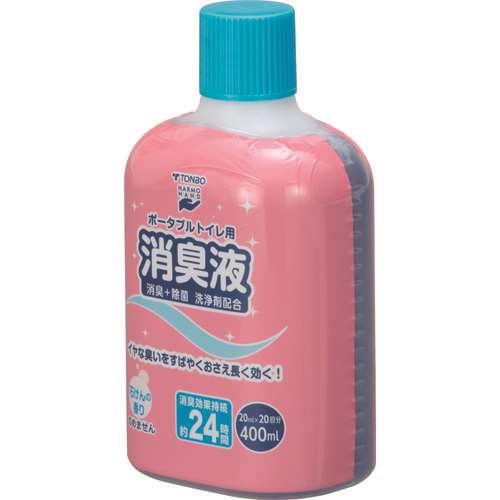 ■ＴＯＮＢＯ　ポータブルトイレ用消臭液　４００ｍｌ　ブルー 12024