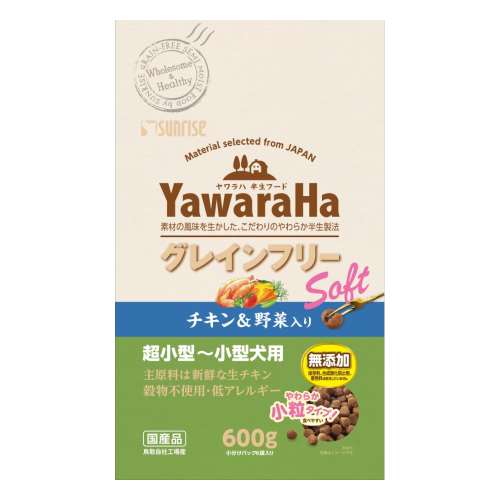 ヤワラハ　グレインフリー　ソフト　チキン&野菜入り　６００ｇ