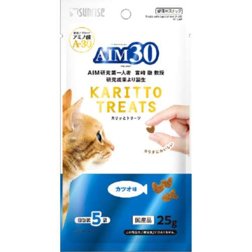 マルカン　サンライズ事業部　ＡＩＭ３０　カリッとトリーツ　カツオ味　５ｇ×５個