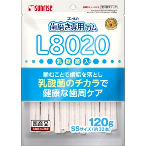 マルカン　サンライズ事業部　ゴン太の歯磨ガムＳＳ　乳酸菌１２０ｇ