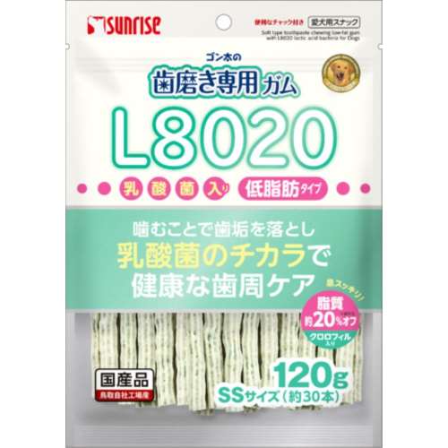 マルカン　サンライズ事業部　ゴン太の歯磨ガムＳＳ　乳酸菌クロロフィル低脂肪１２０ｇ