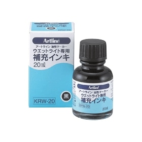 油性ペン　ウエットライト専用補充インキ　黒　２０ｍｌ　343818