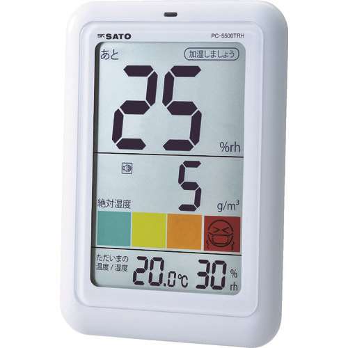 ■佐藤　デジタル温湿度計　快適ナビプラス　ＰＣ‐５５００ＴＲＨ　（１０５１‐００） PC5500TRH