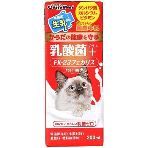 ねこちゃんの国産牛乳乳酸菌プラス　２００ｍｌ