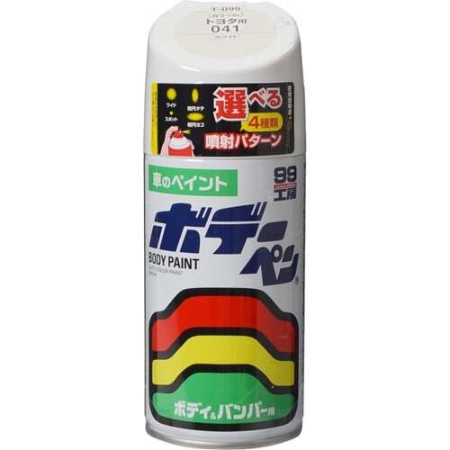 ソフト99（SOFT99）　ペイントスプレー　ボデーペン　Ｔ‐０９９　トヨタ　０４１　ホワイト　３００ｍｌ　０８０９９