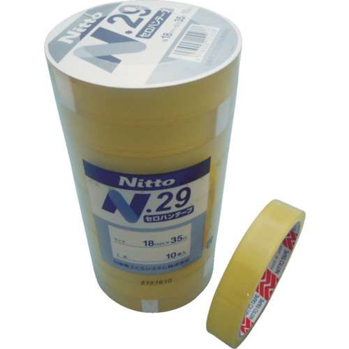 日東電工ＣＳ　セロハンテープ　Ｎｏ．２９ＮＥＷ　１８ｍｍ×３５ｍ（１０巻入） NO2918