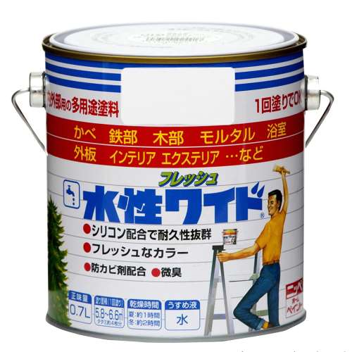 ニッペホームプロダクツ　水性フレッシュワイド　０．７Ｌ　　ソフトアイボリー