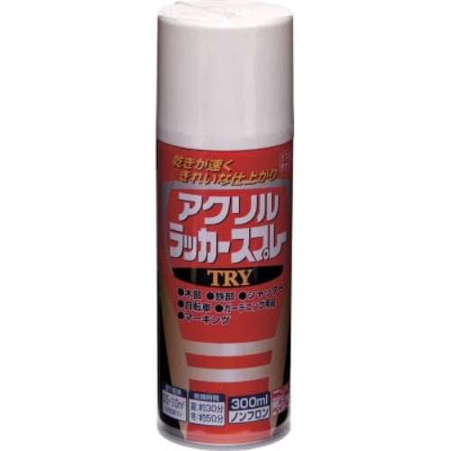 ニッぺ　アクリルラッカースプレーＴＲＹ　３００ｍｌ　ホワイト　222T001300