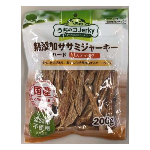 ドギーマン 無添加ササミジャーキーハード　スティック　２００ｇ