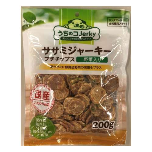 ドギーマン 無添加ササミチップス　野菜入り　２００ｇ