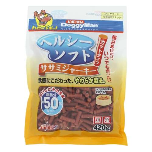 ドギーマン　ヘルシーソフトササミジャーキー　カットタイプ　４２０ｇ