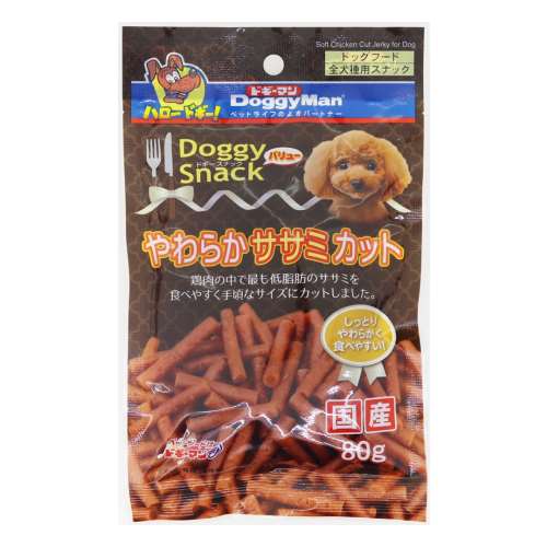 ドギースナック　やわらかササミカット　８０ｇ