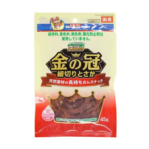 ドギーマンハヤシ　無添加良品アキレススティック　金の冠細切りとさか　４５ｇ