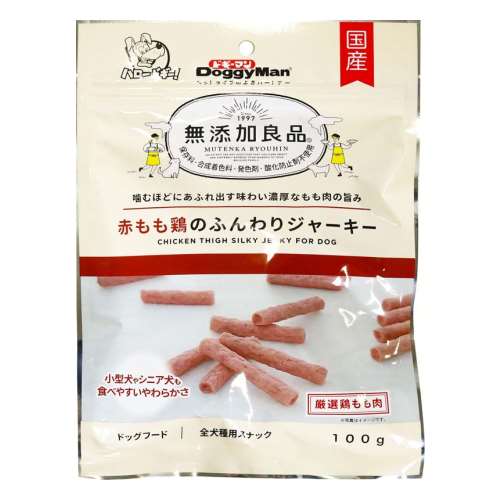 ドギーマンハヤシ　無添加良品赤もも鶏のふんわりジャーキー １００ｇ