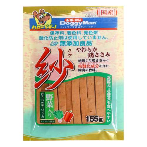 ドギーマン　無添加良品紗 野菜入り　155g