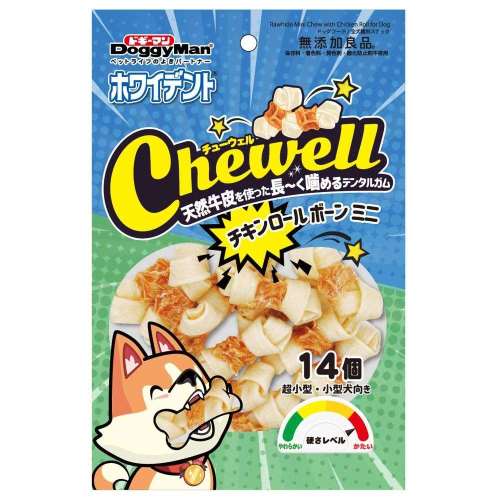 ドギーマンハヤシ　ホワイデント　Ｃｈｅｗｅｌｌ　チキンロールボーンミニ１４個