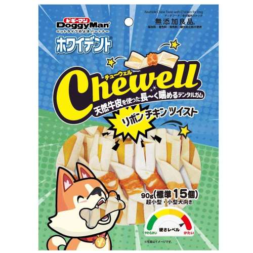 ドギーマンハヤシ　Ｃｈｅｗｅｌｌ　リボンチキンツイスト９０ｇ（標準１５個）