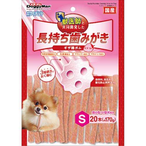 ドギーマンハヤシ　ホワイデント　長持ち歯みがき　ギザ棒ガム　イチゴ味　Ｓ２０本