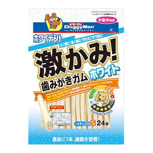 ドギーマンハヤシ　ホワイデント　激かみ！歯みがきガム　ホワイト　スティック　S24本