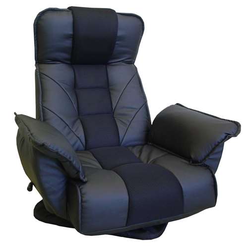 ＴＶが見易いレバー式回転座椅子　ＦＲＬ－アクロス　ブラック