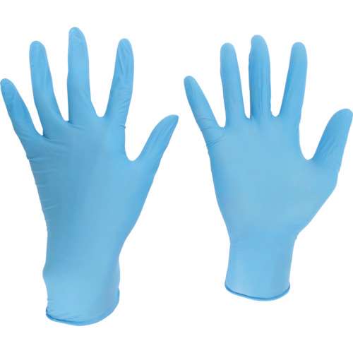 ■ミドリ安全(Midori Anzen) 　ニトリル使い捨て手袋　極薄　粉なし　１００枚入　青　ＳＳ　VERTE710SS
