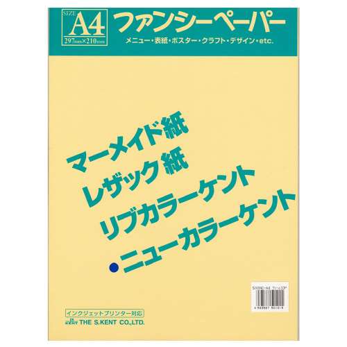 色画用紙　Ａ４　１０枚入り　クリーム