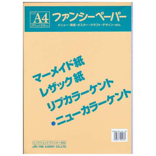 色画用紙　Ａ４　１０枚入り　きいろ