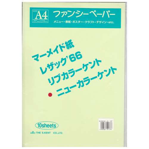 色画用紙　Ａ４　１０枚入り　メロン