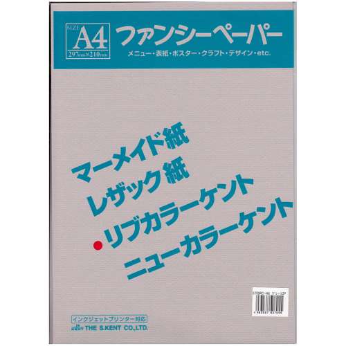 リブカラー色画用紙　Ａ４　１０枚入り　グレー