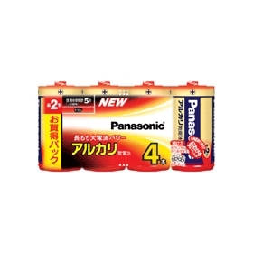 パナソニック（Pａｎａｓｏｎｉｃ）　アルカリ電池　単２×４本