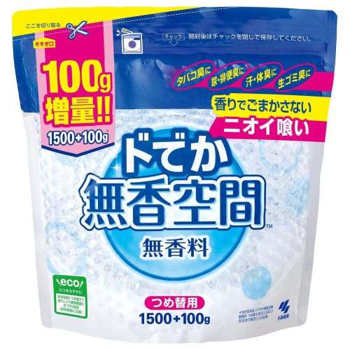 小林製薬 ドでか無香空間　つめ替用無香料 1600g