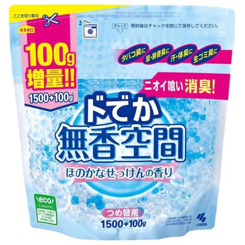 小林製薬 ドでか無香空間　つめ替用ほのかなせっけん 1600g
