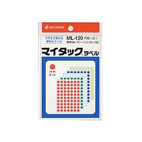 マイタックカラーラベル一般用裏面粘着剤付　５色混色ＭＬ１２０